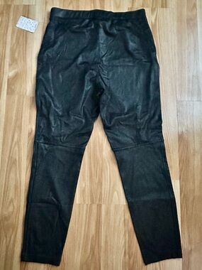 Free People Black Faux Suede Leggings